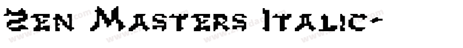 Zen Masters Italic字体转换